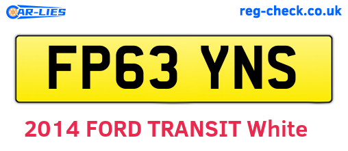 FP63YNS are the vehicle registration plates.