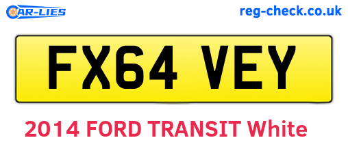 FX64VEY are the vehicle registration plates.