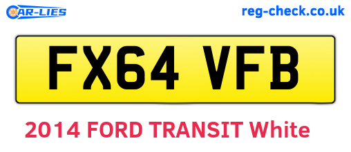 FX64VFB are the vehicle registration plates.