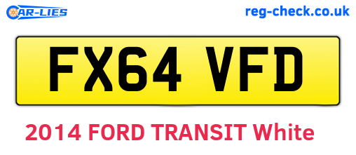 FX64VFD are the vehicle registration plates.