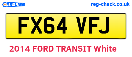 FX64VFJ are the vehicle registration plates.