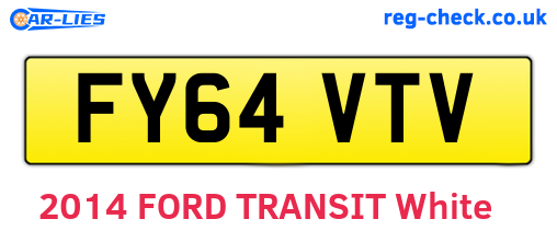 FY64VTV are the vehicle registration plates.