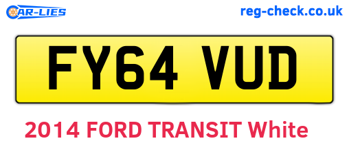 FY64VUD are the vehicle registration plates.