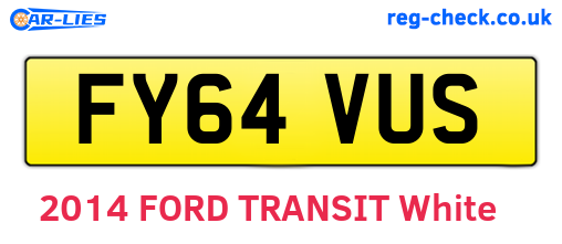 FY64VUS are the vehicle registration plates.