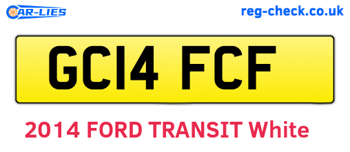 GC14FCF are the vehicle registration plates.