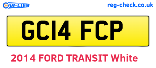 GC14FCP are the vehicle registration plates.