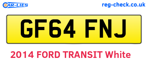 GF64FNJ are the vehicle registration plates.