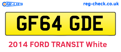 GF64GDE are the vehicle registration plates.