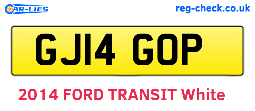 GJ14GOP are the vehicle registration plates.