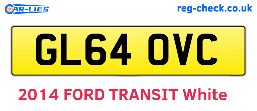 GL64OVC are the vehicle registration plates.