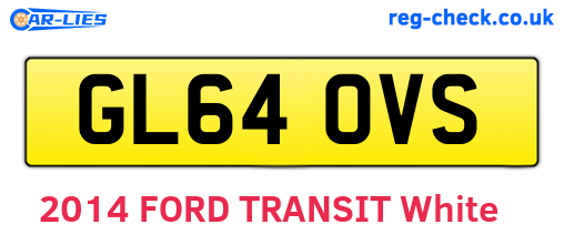 GL64OVS are the vehicle registration plates.