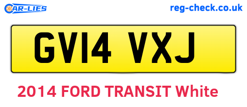 GV14VXJ are the vehicle registration plates.