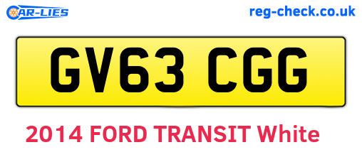 GV63CGG are the vehicle registration plates.