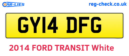 GY14DFG are the vehicle registration plates.