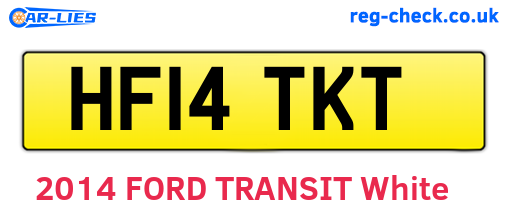 HF14TKT are the vehicle registration plates.