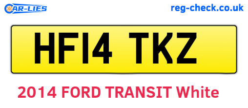 HF14TKZ are the vehicle registration plates.