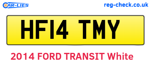 HF14TMY are the vehicle registration plates.