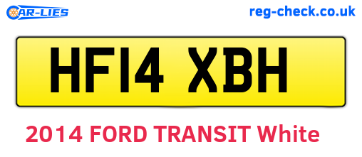 HF14XBH are the vehicle registration plates.