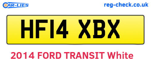 HF14XBX are the vehicle registration plates.
