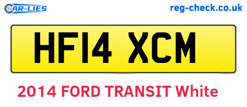 HF14XCM are the vehicle registration plates.