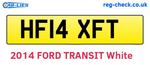 HF14XFT are the vehicle registration plates.