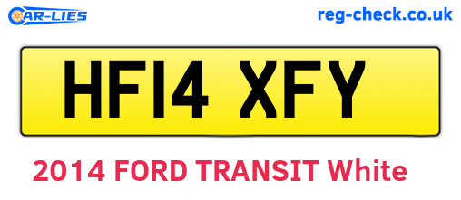 HF14XFY are the vehicle registration plates.