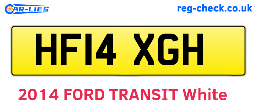 HF14XGH are the vehicle registration plates.