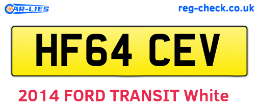 HF64CEV are the vehicle registration plates.