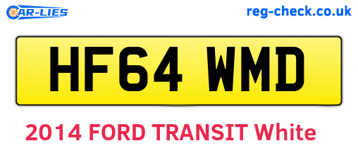 HF64WMD are the vehicle registration plates.