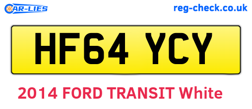 HF64YCY are the vehicle registration plates.