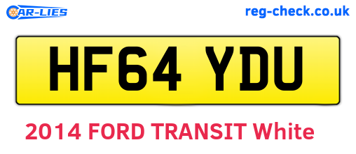 HF64YDU are the vehicle registration plates.