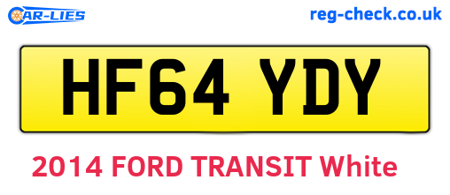 HF64YDY are the vehicle registration plates.