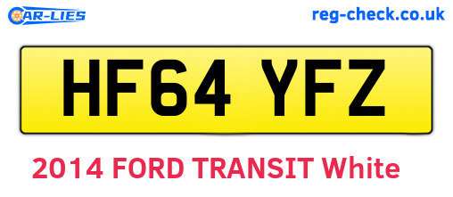 HF64YFZ are the vehicle registration plates.