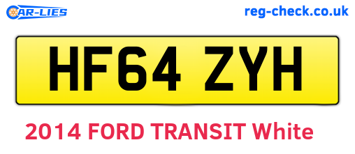 HF64ZYH are the vehicle registration plates.