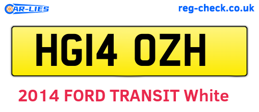 HG14OZH are the vehicle registration plates.