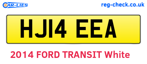 HJ14EEA are the vehicle registration plates.