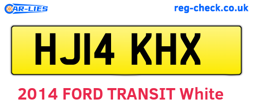 HJ14KHX are the vehicle registration plates.