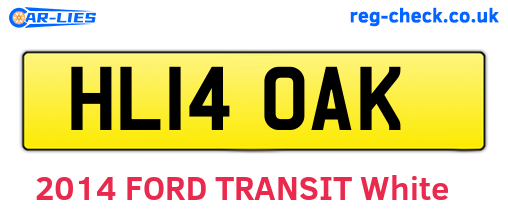 HL14OAK are the vehicle registration plates.