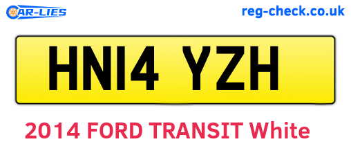 HN14YZH are the vehicle registration plates.