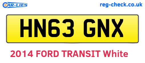 HN63GNX are the vehicle registration plates.
