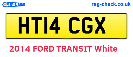 HT14CGX are the vehicle registration plates.