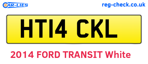 HT14CKL are the vehicle registration plates.