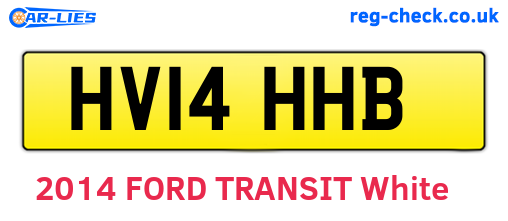 HV14HHB are the vehicle registration plates.
