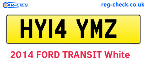 HY14YMZ are the vehicle registration plates.
