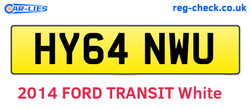 HY64NWU are the vehicle registration plates.
