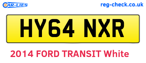 HY64NXR are the vehicle registration plates.