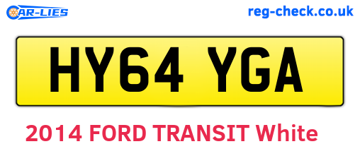 HY64YGA are the vehicle registration plates.