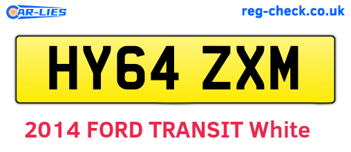 HY64ZXM are the vehicle registration plates.
