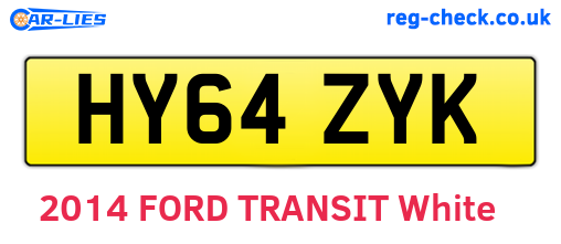 HY64ZYK are the vehicle registration plates.