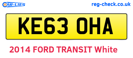 KE63OHA are the vehicle registration plates.